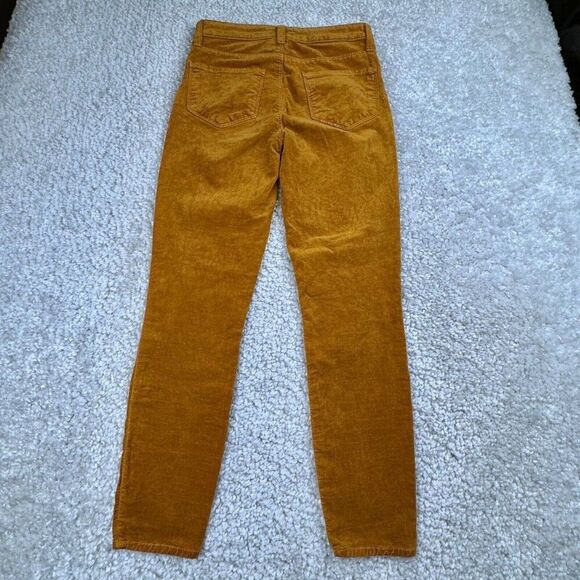 L'Agence Margot Velvet Skinny Ankle Pants Gold Mustard - Picture 3 of 13